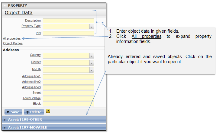 Property Data Examples Property data
