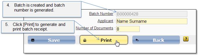 Create batch